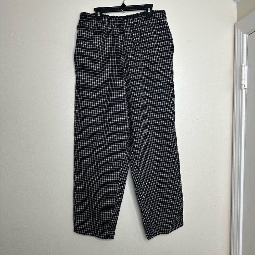 Forte Forte Italy Il Tartan Pants Black‎ and White Wool size III US 8